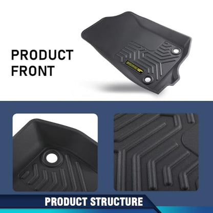 PIT66 Floor Mats Cargo Liners Compatible with 2018-2024 2025 Jeep Wrangler JL Unlimited 4 Door Only (Not Fit for JK/4XE) Heavy Duty TPE 1st and 2nd Row Car Mats alfombras para carro - size: Fit Jeep Wrangler JL 2018-2025 | 3PCS