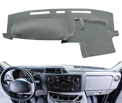 Dash Cover Mat Custom Fit for Ford Econoline E150 E250 E350 E450 Super Duty Wagon Cargo Van,Dashboard Cover Pad Carpet J149 (Dark Gray) - color: J149 Gray