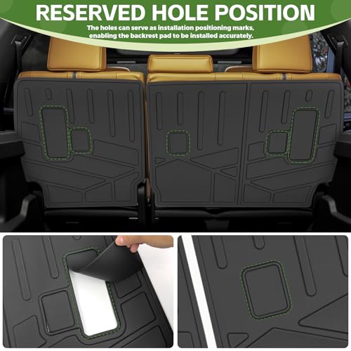 2nd&3rd Row Seat Back Mat for 2025 2026 Toyota 4Runner 7 Seats Gas, Kick Mats Rear Backrest Cover All Weather TPE Protector Cargo Liner Accessories(Not for Hybrid EV/i-Force MAX) - size: 7Seats-Seatback Mats(2nd&3rd Row)