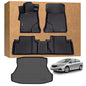 Floor Mats for 2012-2015 Honda Civic & Civic Si Only Sedan (Not for Coupe), TPE Waterproof Non-Slip All-Weather Protection Custom Fit (Floor Mats & Cargo Liner)