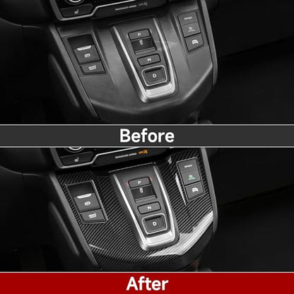 Hybrid Gear Shift Panel Decals for Honda CRV 2017 2018 2019 2020 2021 2022 Accessories CR-V ABS Carbon Fiber Interior Stickers - color: Hybrid Gear Shift Panel