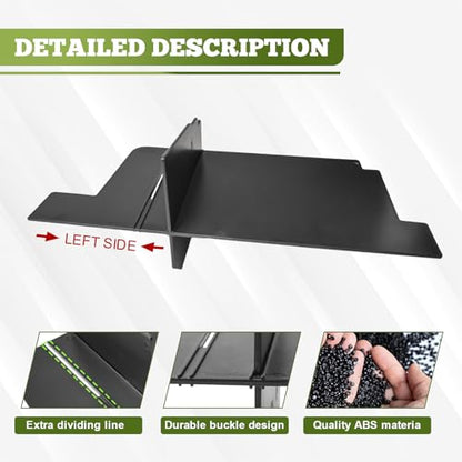 Glove Box Organizer Compatible with 2024 2025 2026 Toyota Tacoma (4th Gen Tacoma) Interior Accessories Compartment Insert Tray Center Console Storage Shifter Divider, Black