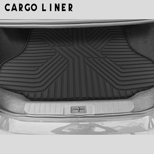 KARPAL Floor Mats for Nissan Sentra S/SV/SR 2020-2025 (Not fit 2026),TPE Rubber All Weather Protection Floor Liners Sentra Accessories Car Mats, Front & 2nd Row & Cargo Mat - style: 2020-2025 | For Nissan Sentra | Full Set