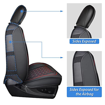 Nilight Car Seat Covers Custom Fit 2009-2024 Ram 1500 and 2010-2024 2500 3500 Crew Cabs Mega Cab Waterproof Faux Leather Cushion for Pickup Truck (Full Set, 2 Front and 3 Rear Seats) - color: Full Sets 5 Seat, style: Dodge Ram 2009-2024