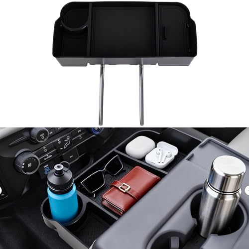 Upgraded Front Center Console Organizer for 2011-2026 Ford F150 F250 F350 F450 F550 F650, Jump Seat Headrest Replacement Tray (Jump Seat Only) - color: for 2011-2026 F150 F250 F350 F450 F550 F650