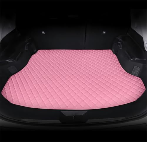 Custom Making Trunk Mats Cargo Mats Fit for 99.9% Sedan SUV All Weather Protection Leather Liners Trunk Mat Cargo Liners (Pink) - color: pink