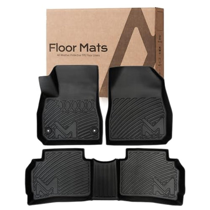 TPE Automotive Floor Mats Custom for 2016-2025 Chevy Malibu (Not for Malibu Limited), All Weather Cover Protection Waterproof Black Floor Liner Front & Rear Row Full Set Car Mats, 3PCS - size: 3PCS (2Row), style: For 2016-2025 | Chevy Malibu (Not for Mali