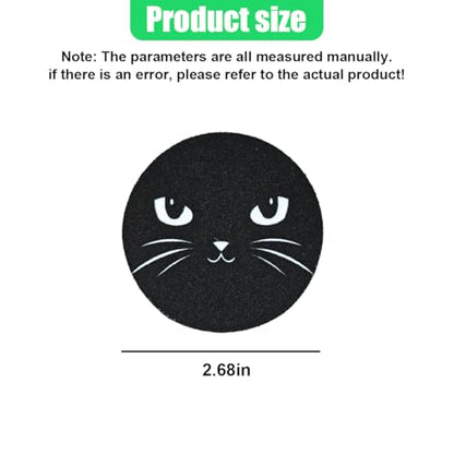 Craedli 2PCS Car Coasters for Cup Holders, 2.68 Inch Cat Cup Holder Insert Coaster Anti Slip Rubber Mat, Universal Embedded Decorative Car Cup Mat for Cars, Trucks, SUVs Interior(Eyes) - size: Eyes