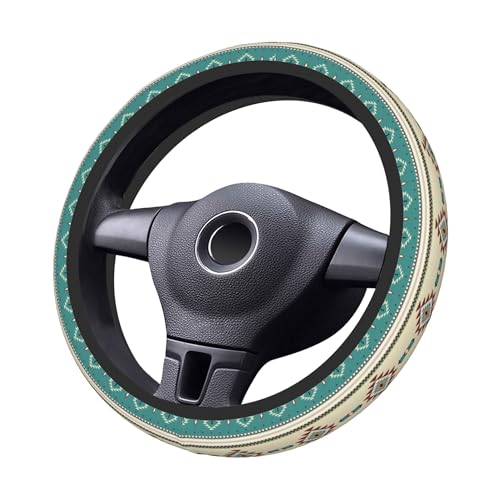 Western Steering Wheel Cover Cute Universal 15 Inch Car Accessories Protector for Women Fit Auto SUV Sedan Vans Trucks - color: Native Indian Western Tribal