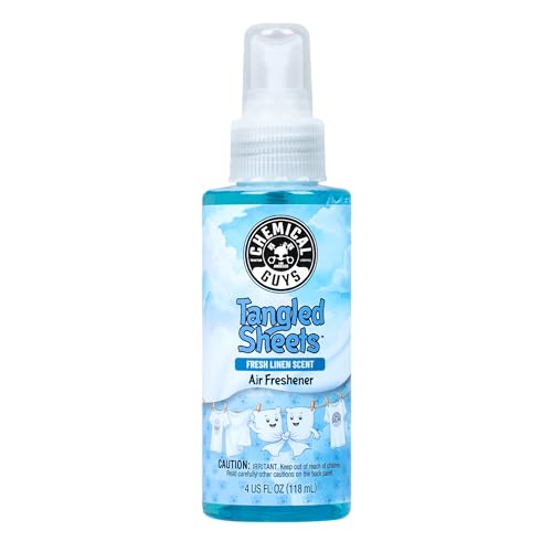 Chemical Guys Tangled Sheets Fresh Linen Scent Air Freshener Spray and Odor Eliminator, Clean Fabric Inspired Spray for Home, Office, Bathroom, Dorm, and Car Interior - 4 Fl Oz - size: 4 Fl Oz