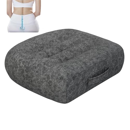 Super Thicken Car Seat Cushion for Adults-Car Booster Seat for Short Drivers-Increase The Field of View by 12cm/4.7in,Plush shell, breathable,with handle,easy to carry,for Cars,Office,Home（Dark Gray） - color: Plush-dark Gray