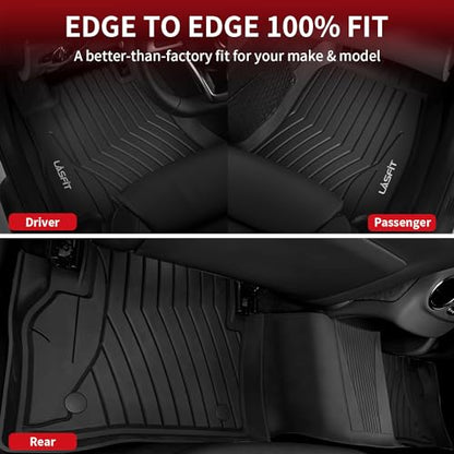 LASFIT Floor Mats for Mercedes Benz E Class 2017-2023 E300 / E350 / E400 / E450/ E43 AMG / E53 AMG / E63 AMG S (Fit Sedan & Wagon Only), All Weather TPE Floor Liners for E Class, 1st & 2nd Row - size: For Benz E Class 2017-2023 Sedan & Wagon