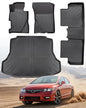 Car Floor Mats for Honda Civic: 2006 2007 2008 2009 2010 2011 All Weather Rubber Black Trunk Liner Full Set Mats Fit for 5-Seat 8th Gen Civic Si Sedan (Not Fit Coupe) TPE Cutsom Automotive Accessories