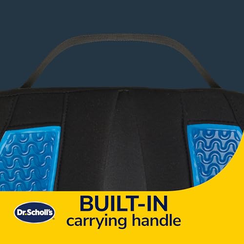 Dr. Scholl's Massaging Gel Posterior Seat Cushion for Car, Office, Home — Black - size: Posterior, style: Massaging Gel-Infused
