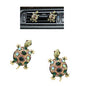 ORIESSE Green Sea Turtle Coastal Car Decor, 2pcs Turtle Car Air Freshener Vent Clips,Sparkling Beach Ocean Themed Dashbaord Decorations Accessories for Women,Rhinestone Refillable Diffuser