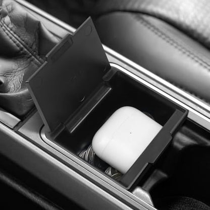 Center Console Coin Box Organizer Compatible with Toyota 2016-2020 2021 2022 2023 Tacoma Accessories ABS Material Insert Cup Holder Storage Box