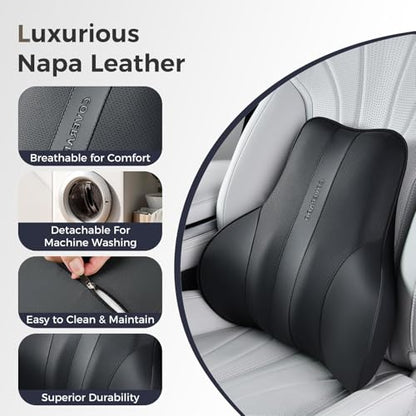 Coverado Lumbar Support Pillow - color: Black, size: Lumbar Pillow
