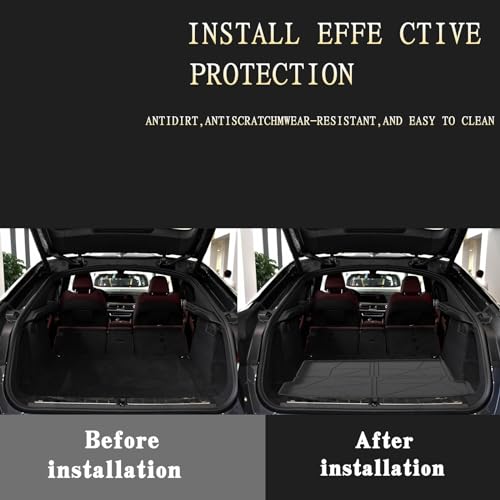 Elsetyler Custom Fit for Cargo Liner 2020-2024 2025 2026 BMW X6 - Black TPE All Weather Heavy Duty Waterproof Rear Cargo Tray Trunk Floor Mat Protector - color: 2020-2025 BMW X6