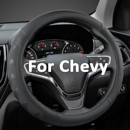 GIANT PANDA Car Steering Wheel Cover Customized for Chevy, Black - color: C-Black