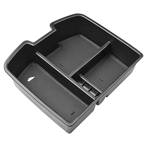 HGWEI Center Console Organizer Compatible with 2007-2014 Chevy Silverado GMC Sierra Avalanche Tahoe Suburban Yukon Yukon XL Accessories, Floor Mounted Center Console ONLY, Black Trim - color: black