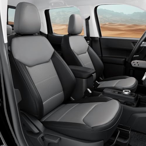 for Ford Maverick Seat Covers XL XLT Lariat Lobo Tremor 2022 2023 2024 2025 2026, Custom Fit Luxury Car Seat Covers Full Set for Ford Maverick, Waterproof Car Seat Cover, Black Gray - color: Black Gray, size: 2022-2026 Full Set