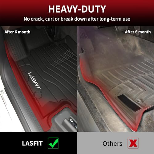 LASFIT Floor Mats for Mercedes Benz GLE SUV 2020-2026 350/450/ 53 AMG (Not Fit Coupe; Fit 5 Seats), All Weather TPE Anti-Slip Floor Liners Custom Fit GLE Car Mats, 1st & 2nd Row Set, Black - size: 1) For Benz GLE | 2020-2026 | 1st & 2nd Row