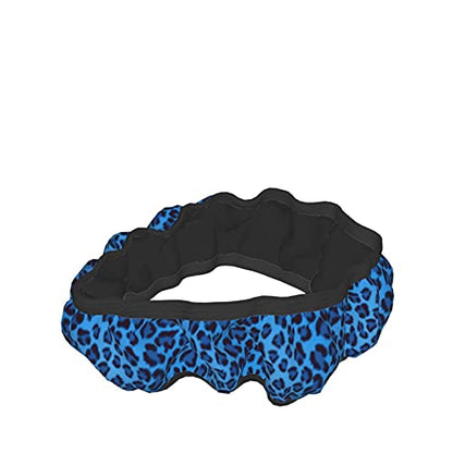 Blue Leopard Steering Wheel Covers,Universal 15 Inch Non Slip Auto Car Accessories, Soft Steering Wheel Protector for Men & Women