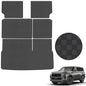 Cargo Mat & Backrest Mat Fit for 2014-2024 Infiniti QX80 / 2017-2024 Nissan Armada / 2011-2013 Infiniti QX56 - All Weather PU Leather Trunk Liner and 2nd & 3rd Row Rear Backrest Protector - color: QX 80/Armada Cargo Backrest Mat-A