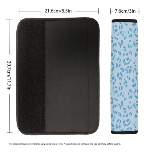 Dreaweet Blue Cheetah Print Seat Belt Covers for Adults Leopard Print Car Accessories 2 Pack Soft Comfortable Seatbelt Covers Universal Car Seat Belt Cushion Shoulder Strap Pads - color: Blue Cheetah Print