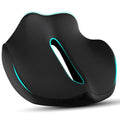 Ergonomic Seat Cushion for Office Chair &Car-Advanced Memory Foam Coccyx Pillow for Tailbone,Sciatica &Lower Back Pain Relief-Non-Slip Desk Chair Pad for Long Sitting,Posture Support-Black