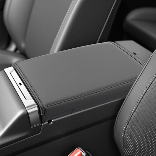 SKTU for 2026 Toyota RAV4 Armrest Cover for 2026+ Toyota RAV4 (LE/SE/XLE Premium/Woodland/XSE/Limited) Center Console Cover Toyota RAV4 2026 Accessories Console Cushion Cover with Storage Pocket - color: 2026+ Rav4 Armrest Cover With Pocket