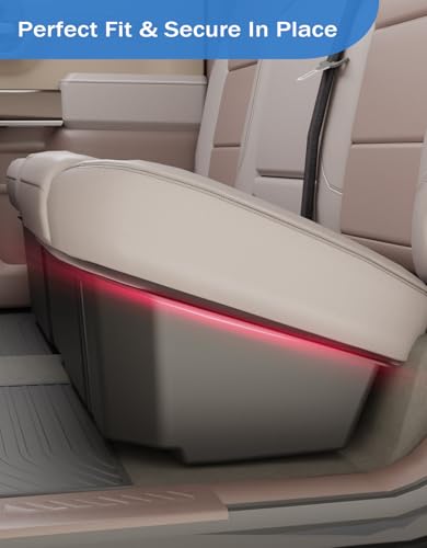 Under Seat Storage Box Compatible with 2019-2026 Chevy Chevrolet Silverado 1500/GMC Sierra 1500, 2020-2026 Silverado/Sierra 2500HD/3500HD Double Cab & Crew Rear Underseat Organizer Accessories - size: 19-26 Chevy Silverado/GMC Sierra 1500