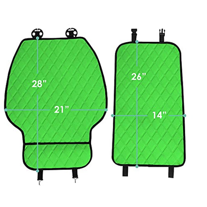 FH Group Car Seat Cushion – Neosupreme Single Front Seat Cover with Front Pockets, Airbag Compatible, Universal Fit Car Seat Cushion for Driver or Passenger Seat, SUV, Truck, Sedan & Van – Green - color: Green, style: Front