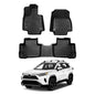 Floor Mats for 2019-2024 2025 Toyota RAV4 Accessories All Weather Floor Liner 3D TPO 1st & 2nd Row Floor Mat Heavy-Duty Floor Liners(FIT All Models) - size: 14)Toyota RAV4｜19-25｜1st & 2nd Row
