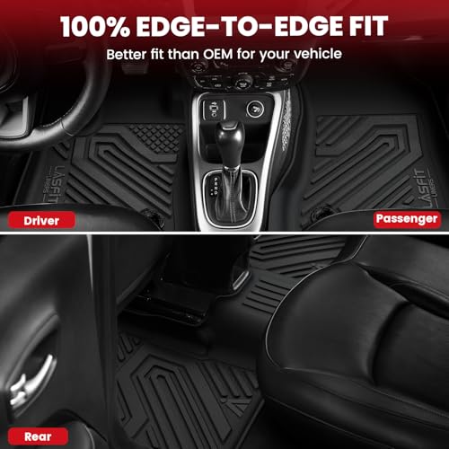 LASFIT Floor Mats Set for Jeep Grand Cherokee 2015 2014 2013, All Weather TPE Custom Fit Car Mats Floor Liners Seatback Cargo Liner Cargo Mat Black - style: Grand Cherokee 2013-2015