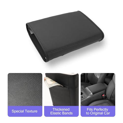 LUWU 2026 RAV 4 Center Console Cover Compatible with 2026 RAV 4 LE/XLE/Limited/Adventure/TRD Off-Road Accessories RAV 4 Armrest Cover Armrest Console Cover w/Storage Bag PU Leather Material (Black) - color: RAV 4 2026 Armrest Cover w/Storage Bag
