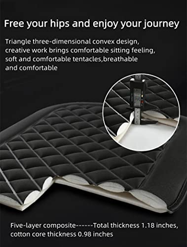 3D Decompression Car Seat Cushion Breathable and Comfortable Driver Seat Cushion Non-Slip Car Seat Pads for Car,Truck,SUV,Truck,Etc (Single piece, Coffee) - color: Coffee, style: Single piece