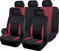 Flying Banner Car Seat Covers Front Seats Rear Bench Polyester car seat Protectors Easy installations Rear Bench Split Classic Man Lady Truck - color: Black Burgundy