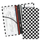 Leather Car Registration and Insurance Card Holder, Cute Car Accessories Vehicle Glove Box Car Organizer for Documents, Cards, License Black White Checkerboard