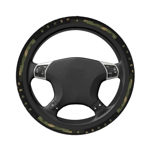 Camo Flag Steering Wheel Covers Non Slip Neoprene Universal 15 Inch Steering Wheel Protector Car Cover for Men Women - color: Camo Flag