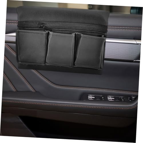 Luxshiny Car Armrest Organizer Multi Functional Door Storage Support Luxurious Cushion for Car Interior Convenient Phone Key Holder Easy to Clean Design