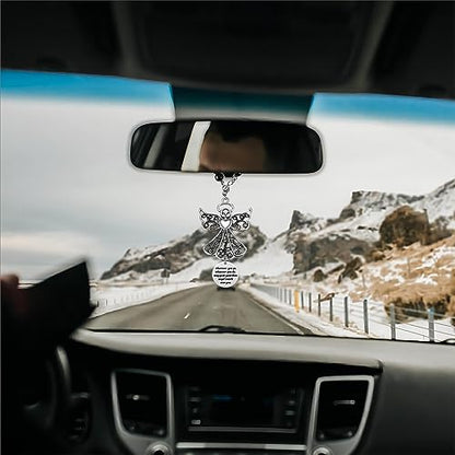 Angel Car Charm, Wherever You Go Whatever You Do May Your Guardian Angel Watch Over You, Rear View Mirror Car Charm, Car Mirror Hanger, New Driver Guardian Angel Gift for Grads