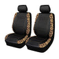 Flying Banner car seat Covers Protects Leopard Printing Velvet Faux Leather Carbon Fiber Front Pair Carbon Fibre (Leopard Black, Front Pair) - color: Leopard Brown Black, size: Front Pair -- 2PCS