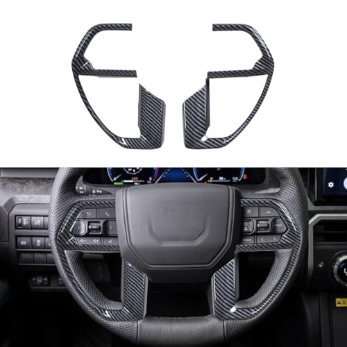 INTGET Steering Wheel Panel Cover for 2024 2025 2026 Toyota Tacoma Accessories/2025 2026 4Runner ABS Plastic Interior(Carbon Fiber, Steering Wheel Panel) - size: Steering Wheel Panel Cover