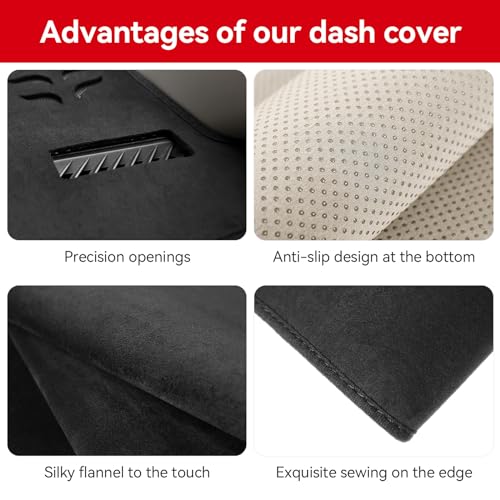 Dash Cover for Toyota RAV4 2025 2024 2023 2022 2021 2020 2019 Hybrid, Prime (PHEV) Accessories Flannel Dashboard Cover Dash Mat Center Console Cover Sunshield Protector Pad - size: for Toyota 2019-2025 RAV4