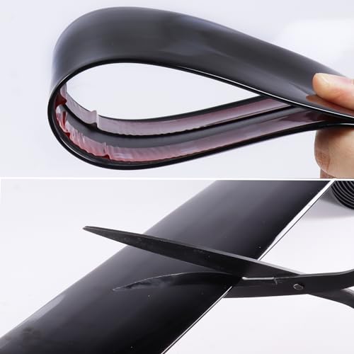 16FT Automotive Trim Molding 2-3/4"(70mm) Wide Heavy Duty Car Side Moldings UV-Protected Scratch-Proof for All Vehicles Body Door Window Bumper Self Adhesive, Glossy Black - size: 2-3/4 in Wide