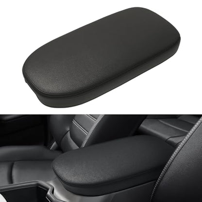 Car Center Console Armrest Cover Compatible with Toyota RAV4 2019-2025 Accessories, Premium Leather Arm Rest Box Lid Cover, Middle Console Cover (Black) - size: 2021-2024 Toyota RAV4