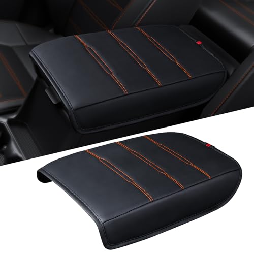 PU Leather Center Console Cover for 2023 2024 2025 2026 CR-V, Soft Armrest Box Cover Relax Elbows Honda CRV 2023-2026 Accessories(Orange, Ordinary) - color: Orange, Ordinary, size: CRV 2023-2026