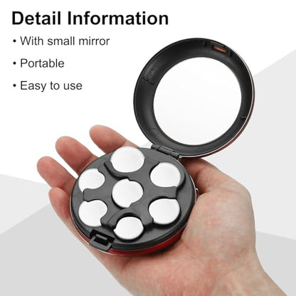 PATIKIL Coin Dispenser, 2 Pcs Portable Coin Organizer Change Sorter Compact Aluminum Pocket Case Storage for Car Wallets Pocket Quarter Dime Nickel, Red