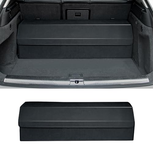 Collapsible Trunk Organizer for Cars, Custom Fit for Toyota Camry 2018-2025 Sedan, 30.7x11x11 Inches Foldable Car Storage Box with Suede Fabric, for Groceries, Sports, Travel & Emergency Kits